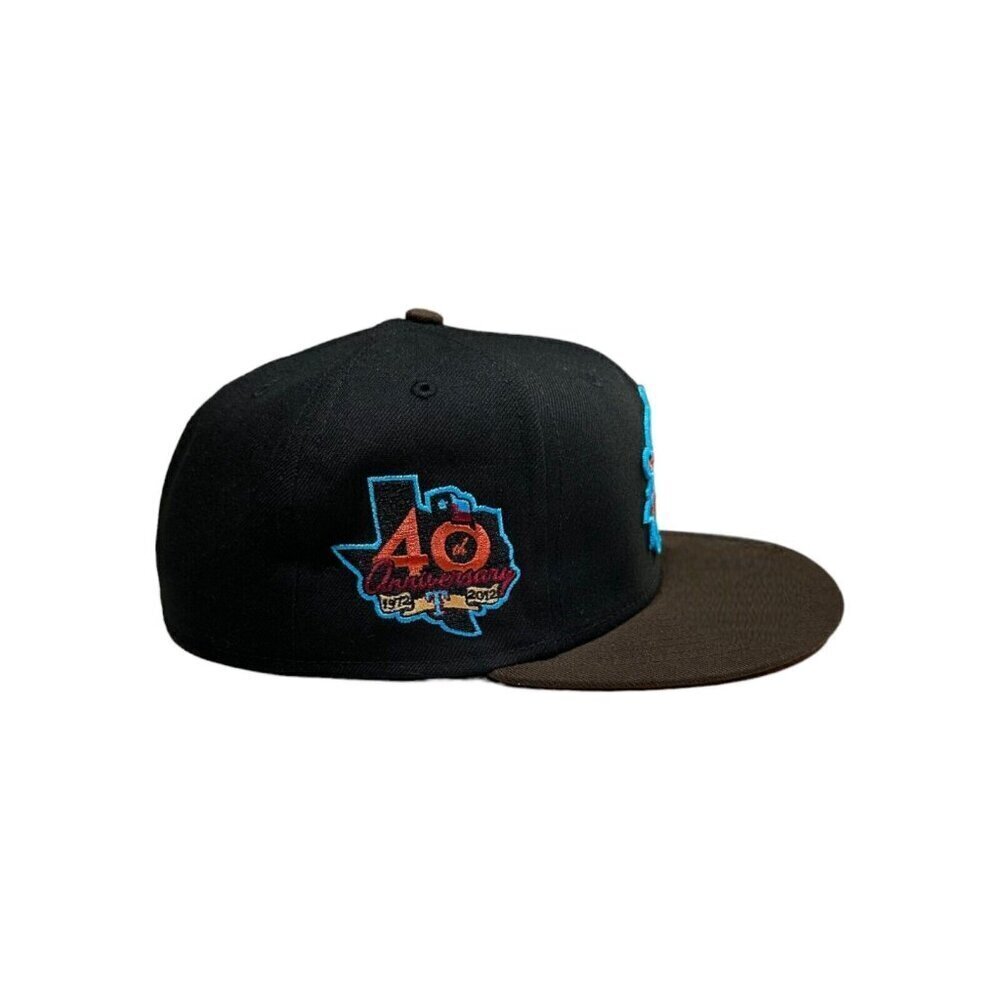 New Era Texas Rangers 59FIFTY Fitted Hat 1972-2012 40th Anniversary Patch 7 3/8 - Picture 10 of 10